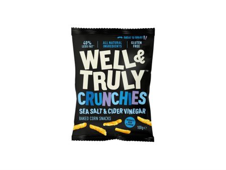 Well and Truly Sea Salt & Cider Vinegar Crunchies Snack 100g For Discount