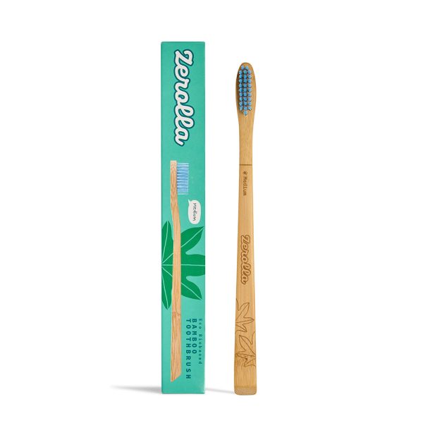 Zerolla Eco Biobased Bamboo Toothbrush - Plant-based Bristles Medium Sale