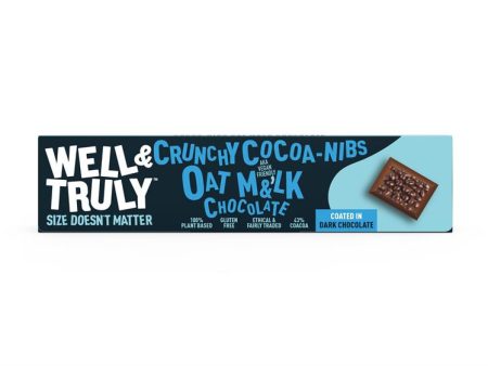 Well and Truly Oat M&lk Chocolate Cocoa Nibs 30g Online now