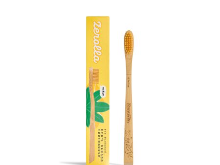 Zerolla Eco Biobased Bamboo Toothbrush - Plant-based Bristles Kids Online now