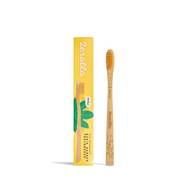 Zerolla Eco Biobased Bamboo Toothbrush - Plant-based Bristles Kids Online now