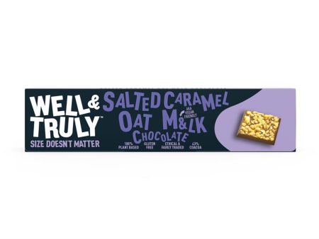 Well and Truly Oat M&lk Chocolate Salted Caramel Bar 30g For Cheap