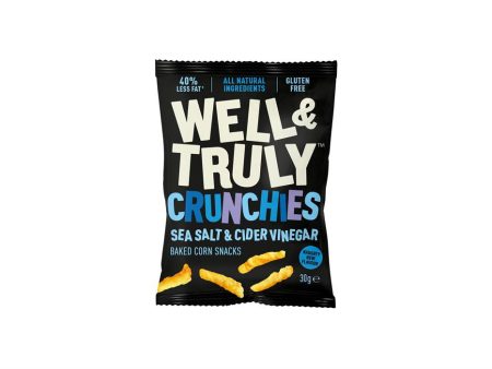 Well and Truly Sea Salt & Cider Vinegar Crunchies Snack 30g Sale