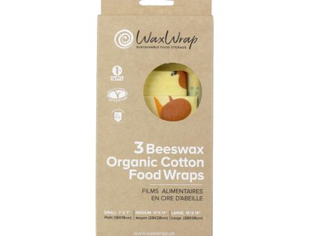 Wax Wrap Beeswax Org Cotton Food Wraps 3 each Online now