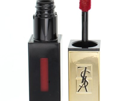 YSL Rouge Pur Couture Vernis A levres Glossy Stain Red 46 Rouge Fusain on Sale