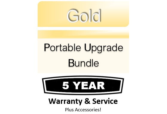 Gold Portable Upgrade Bundle with 5 Year Warranty & Service PLUS Lots of Accessories For Sale