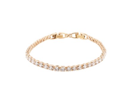 Swarovski Rose Gold Plated White Tennis Bracelet Supply