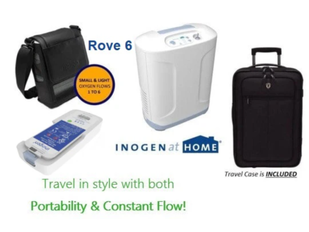 Inogen® Rove 6 Portable Oxygen Concentrator and Inogen At Home® Stationary Oxygen Concentrator Bundle For Sale