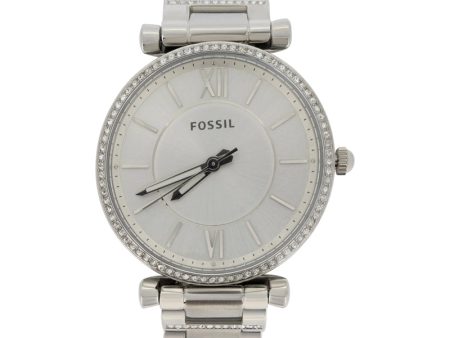 Fossil Carlie Three-Hand Stainless Steel Watch ES4341 For Cheap