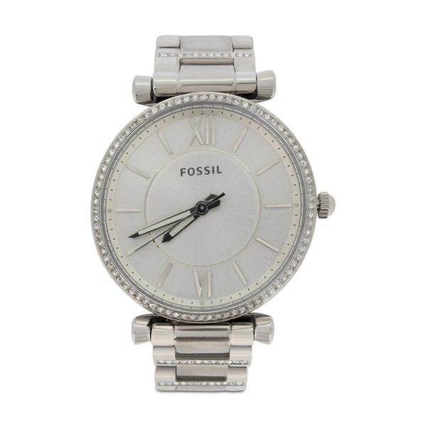 Fossil Carlie Three-Hand Stainless Steel Watch ES4341 For Cheap