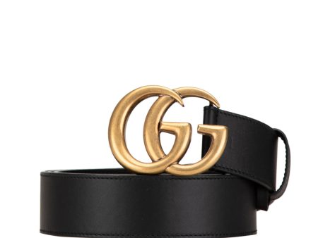 Gucci Leather GG Marmont Belt Black 110 44 For Cheap