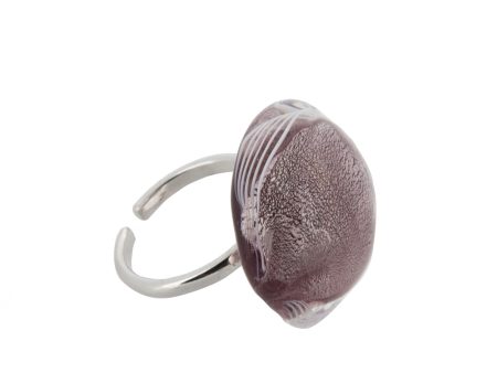 Antica Murrina Purple & Silver Glass Ring Online