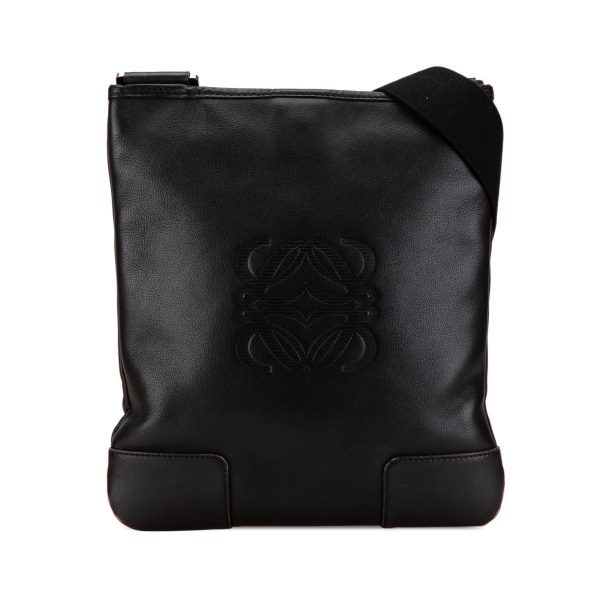 LOEWE Anagram Leather Crossbody Black Online