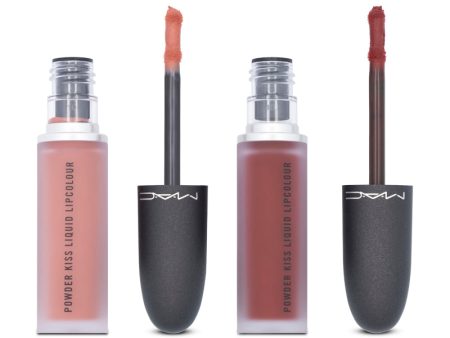 MAC Kiss It Twice Powder Kiss Liquid Lipstick Duo Set - 2 x 5ML Discount