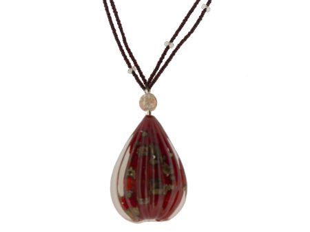 Antica Murrina Red Glass Sideral 3 Necklace CO672A11 Sale