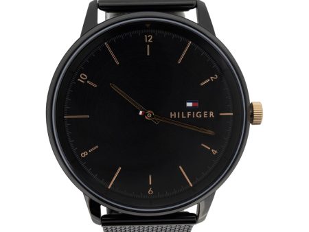 Tommy Hilfiger Men s Watch Black Mesh Strap Hendrix 1791845 Cheap