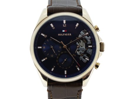 Tommy Hilfiger Men s Brown Leather Watch 1710453 Hot on Sale