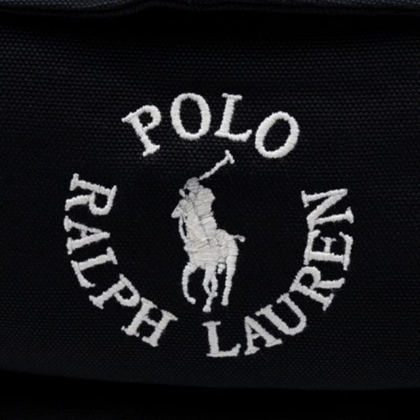 Ralph Lauren Polo Logo Embroidered Canvas Backpack Black Supply