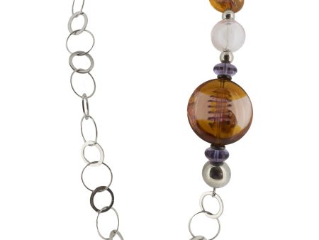 Antica Murrina Orange Multi Glass Necklace CO686A99 Cheap