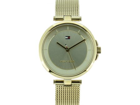 Tommy Hilfiger Ladies Watch Gold Mesh Strap 1782362 Fashion