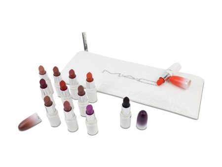 MAC Lips By The Dozen Mini Powder Kiss Lipstick Set x 12 Supply