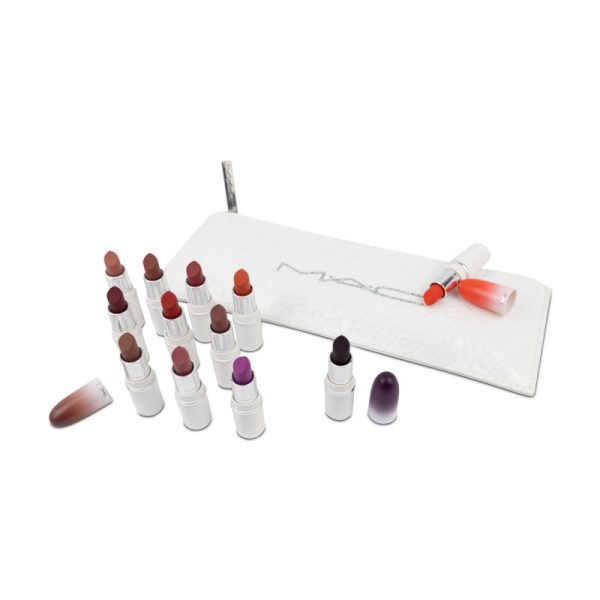 MAC Lips By The Dozen Mini Powder Kiss Lipstick Set x 12 Supply