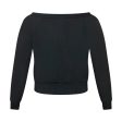 Victoria s Secret Off Shoulder Black Sweatshirt Women s Online Hot Sale