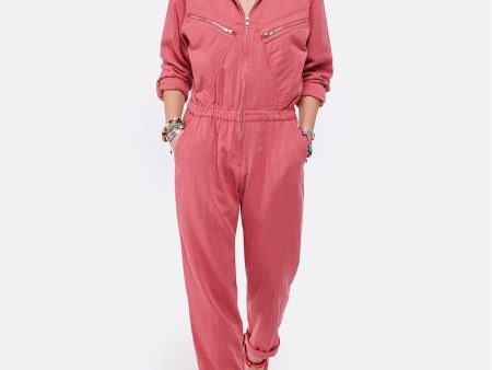 XIRENA Jaymes Cotton Pink Jumpsuit Size S Supply