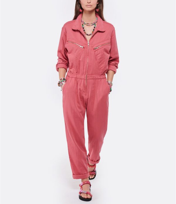 XIRENA Jaymes Cotton Pink Jumpsuit Size S Supply