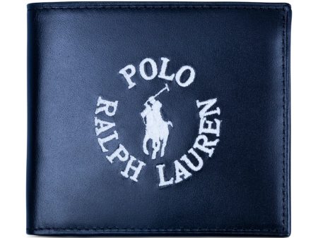 Ralph Lauren Polo Logo Leather Billfold Coin Wallet Black Online