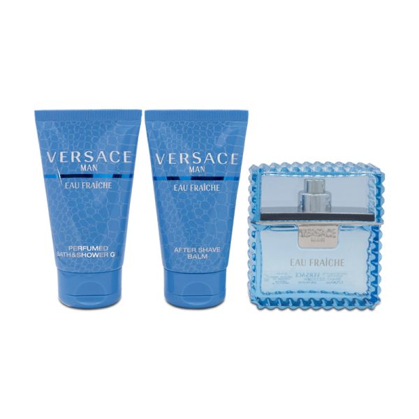 Versace Eau Fraiche 50ml Eau De Toilette Men s Fragrance Gift Set Fashion