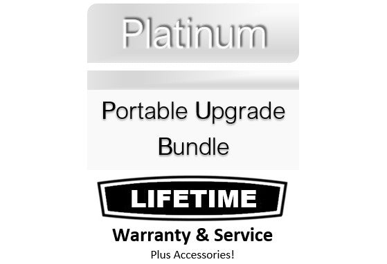 Platinum Portable Upgrade Bundle with LIFETIME Warranty & Service, 2 FREE Batteries, PLUS Lots of Accessories Supply