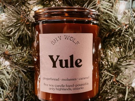 Shy Wolf Candles - Yule Candle - gingerbread, molasses, caramel Soy Candle For Discount