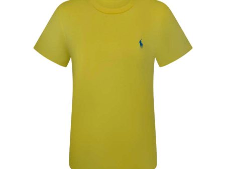 Ralph Lauren Polo Women s Cotton Jersey Crewneck T-Shirt Yellow Cheap