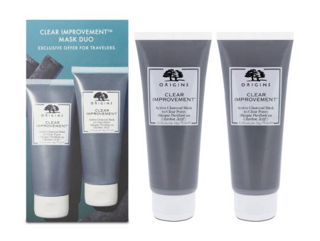 Origins Clear Improvement Active Charcoal Mask Duo 2 x 75ml Online now