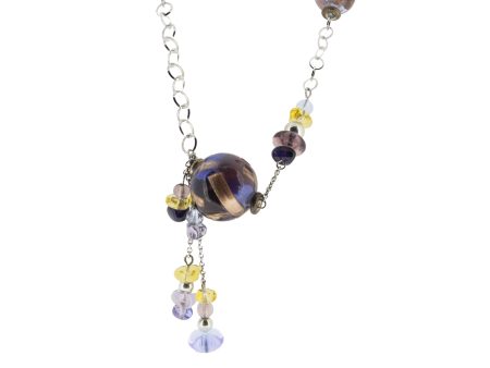 Antica Murrina Purple Multi Glass Necklace CO686A05 Sale