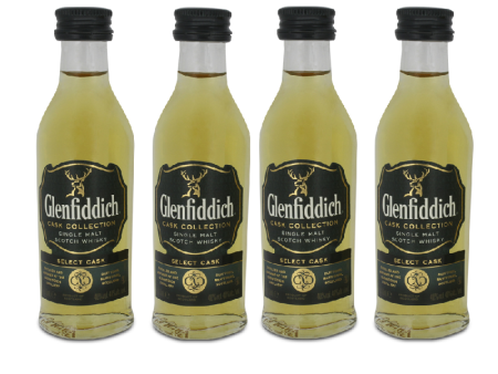 Glenfiddich Cask Collection Single Malt Scotch Whisky 4 x 50ml For Cheap