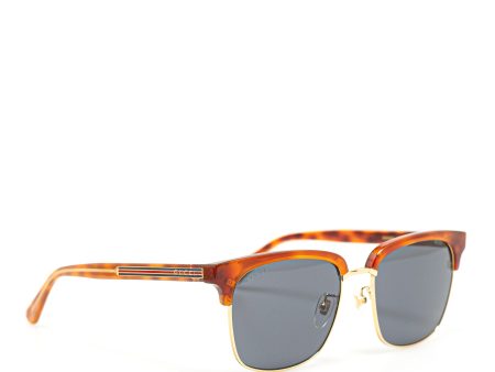 Gucci Havana Gold Frame Sunglasses Brown Supply