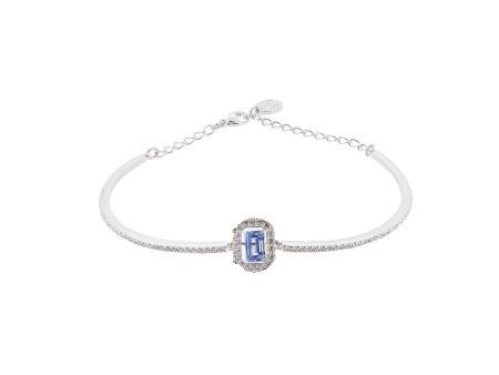 Swarovski Millenia Bangle Blue & White Crystal 5620556 For Sale