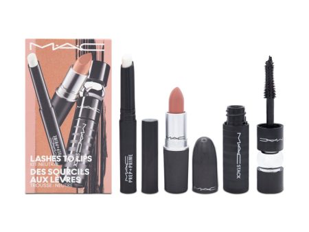 MAC Lashes To Lips Kit Neutral Velvet Teddy Lipstick & Black Stack Mascara on Sale