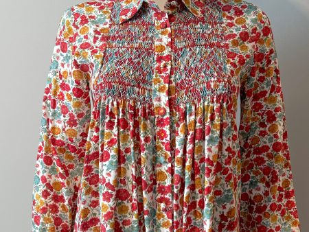 Loretta Caponi Floral Blouse Size Small Sale