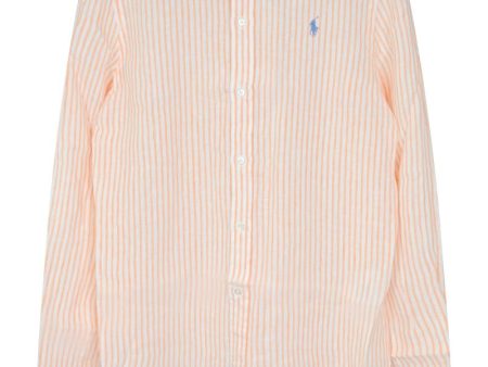 Ralph Lauren Polo Relaxed Fit Shirt White Spring Melon Women s Hot on Sale