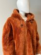 Mateo by Yves Solomon Orange Teddy Coat Oversize 32 Hot on Sale