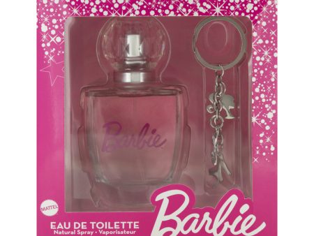 Barbie 100ml Eau De Toilette & Keyring Gift Set for Girls Fashion