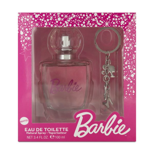 Barbie 100ml Eau De Toilette & Keyring Gift Set for Girls Fashion