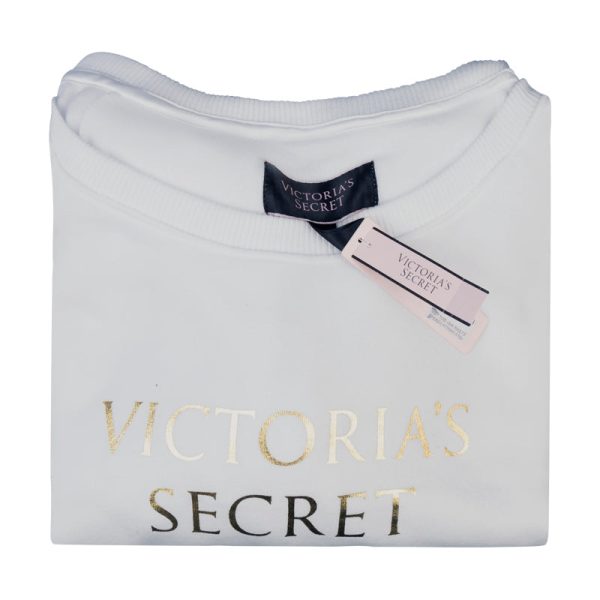 Victoria s Secret Off Shoulder White Sweatshirt Women s Online Sale