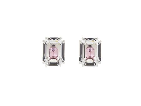 Swarovski Chroma Pink Crystal Stud Earrings Discount