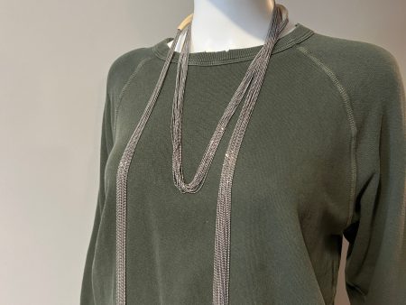 Brunello Cucinelli Leather and Hematite wrap necklace Online now