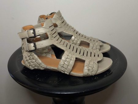 Givenchy Taupe Leather Cage Sandals Size 35 on Sale