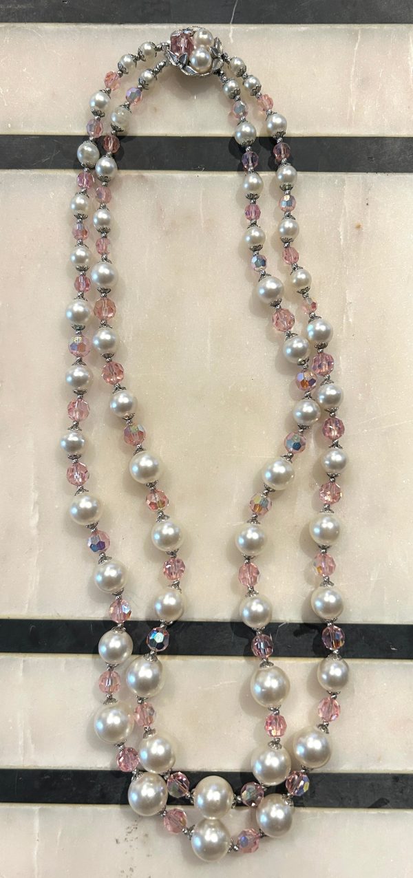 Sherman signed Antique Necklace Pearl Fashion